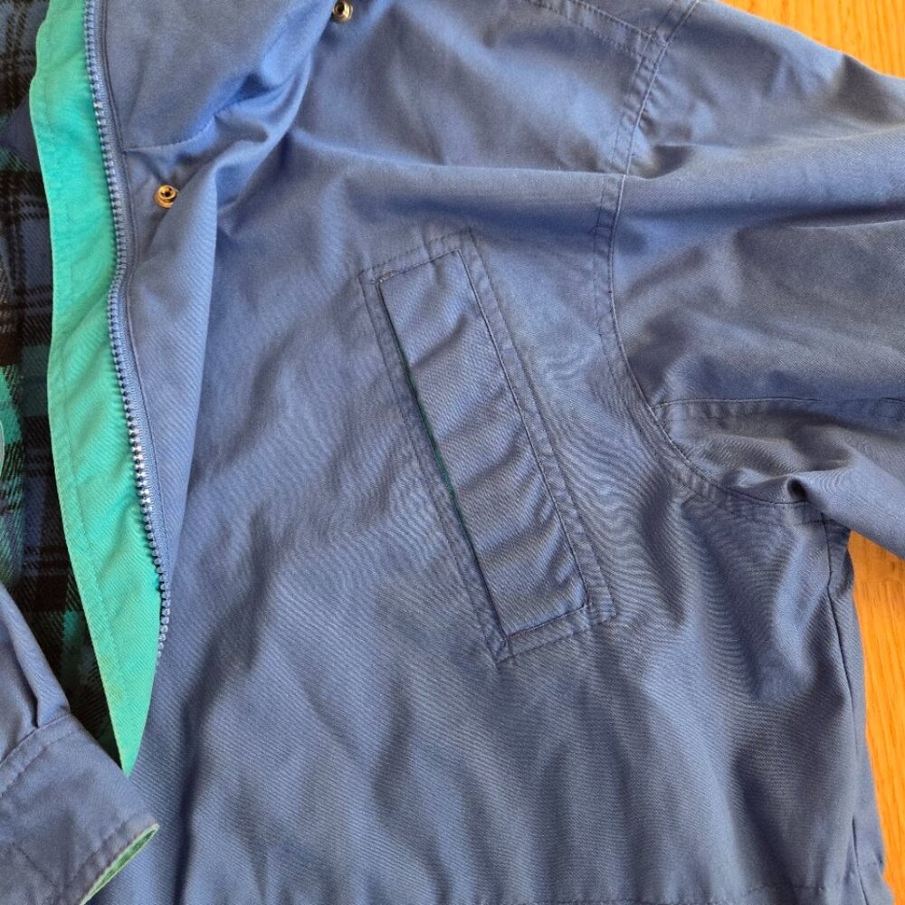 Pacific Trail Vintage XL Colorblock Jacket – Blue Teal Flannel Lined - Picture 6 of 12
